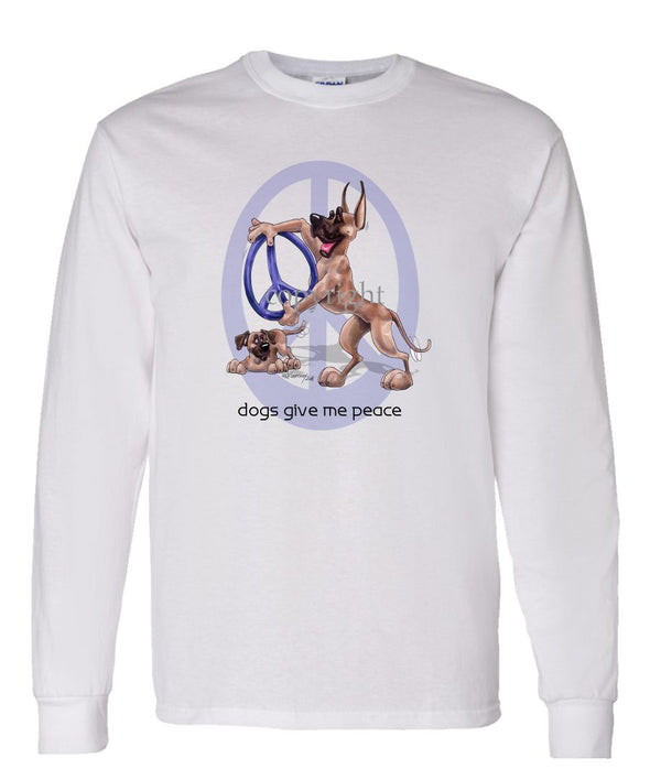 Great Dane - Peace Dogs - Long Sleeve T-Shirt