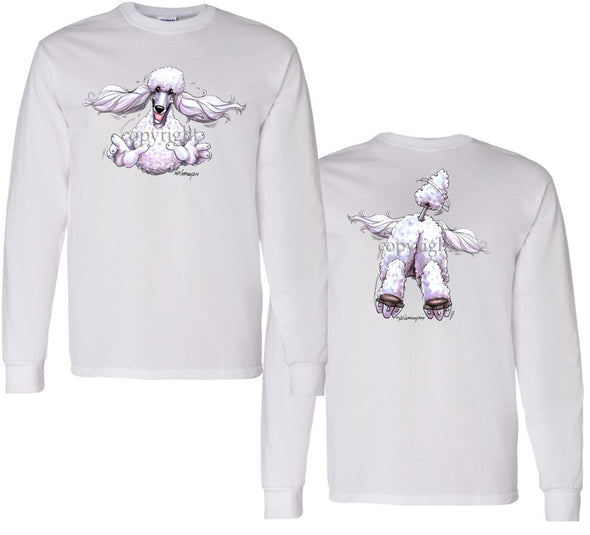 Poodle  White - Coming and Going - Long Sleeve T-Shirt (Double Sided)