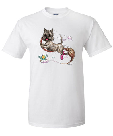 Cairn Terrier - Broom - Caricature - T-Shirt