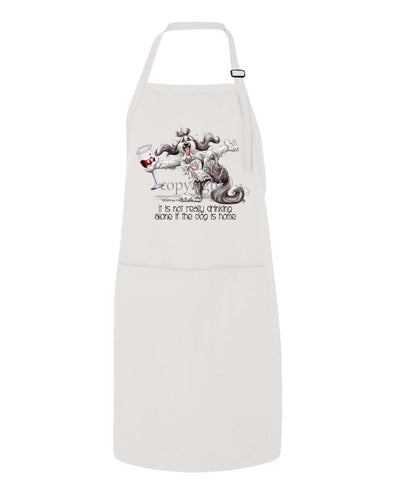Bearded Collie - It's Drinking Alone 2 - Apron
