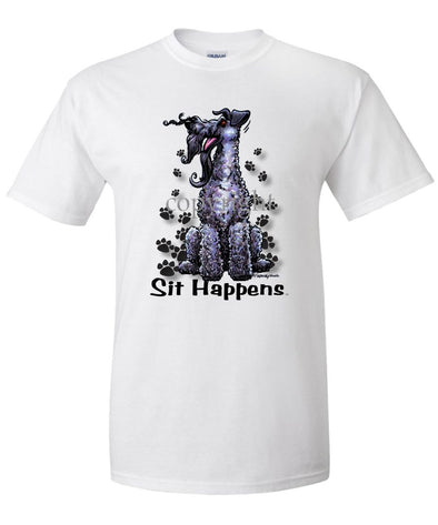 Kerry Blue Terrier - Sit Happens - T-Shirt