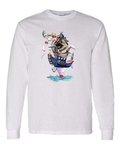Keeshond - Tugboat - Caricature - Long Sleeve T-Shirt