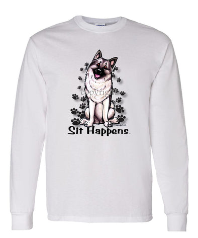 Norwegian Elkhound - Sit Happens - Long Sleeve T-Shirt