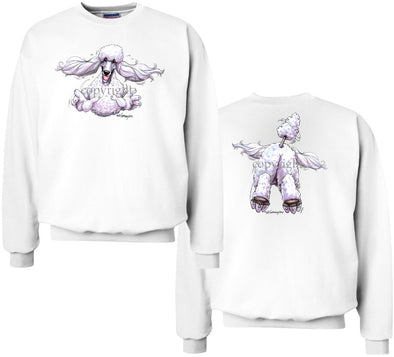 Poodle  White - Coming and Going - Sweatshirt (Double Sided)
