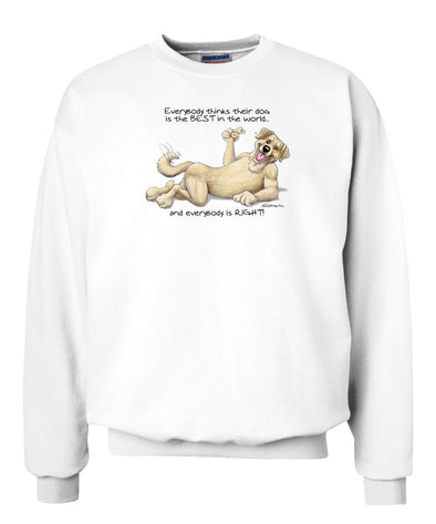 Labrador Retriever  Yellow - Best Dog in the World - Sweatshirt