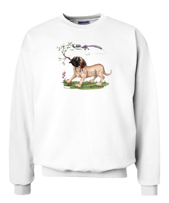 Mastiff - Swinging Squirrel In Tree - Caricature - Sweatshirt