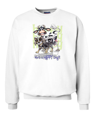 Australian Cattle Dog - Who's A Happy Dog - Sweatshirt