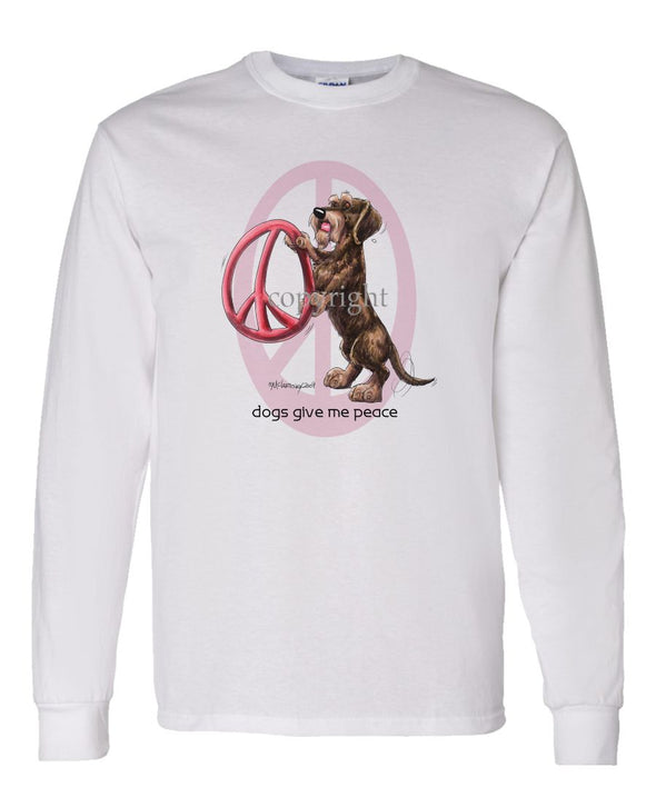Dachshund  Wirehaired - Peace Dogs - Long Sleeve T-Shirt