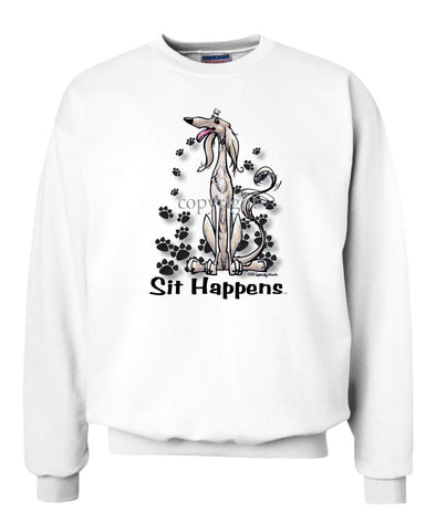 Saluki - Sit Happens - Sweatshirt
