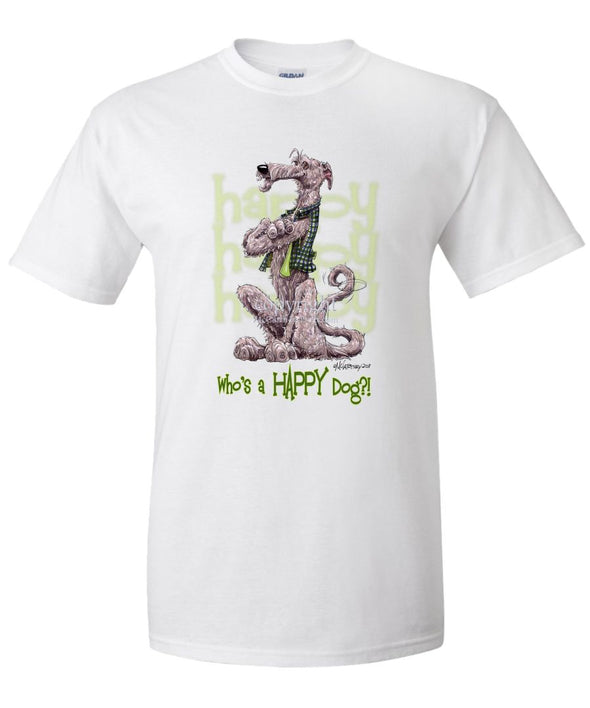 Irish Wolfhound - Who's A Happy Dog - T-Shirt