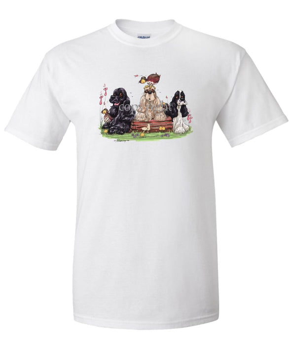 Cocker Spaniel - Group - Caricature - T-Shirt