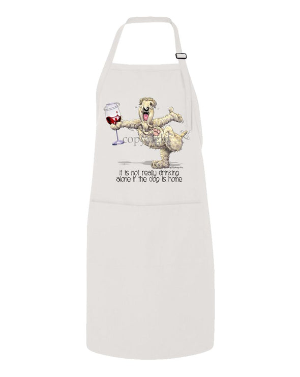 Soft Coated Wheaten - It's Drinking Alone 2 - Apron