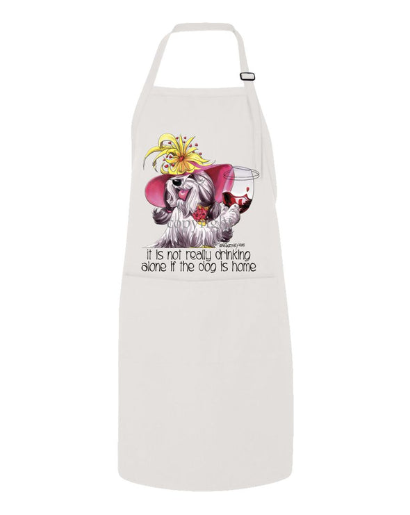 Bearded Collie - It's Not Drinking Alone - Apron