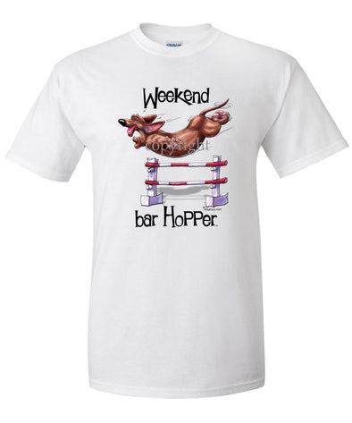 Dachshund  Smooth - Weekend Barhopper - T-Shirt
