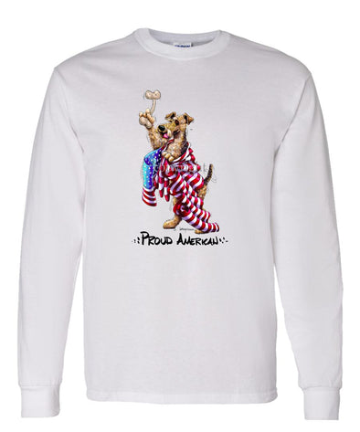 Airedale Terrier - Proud American - Long Sleeve T-Shirt