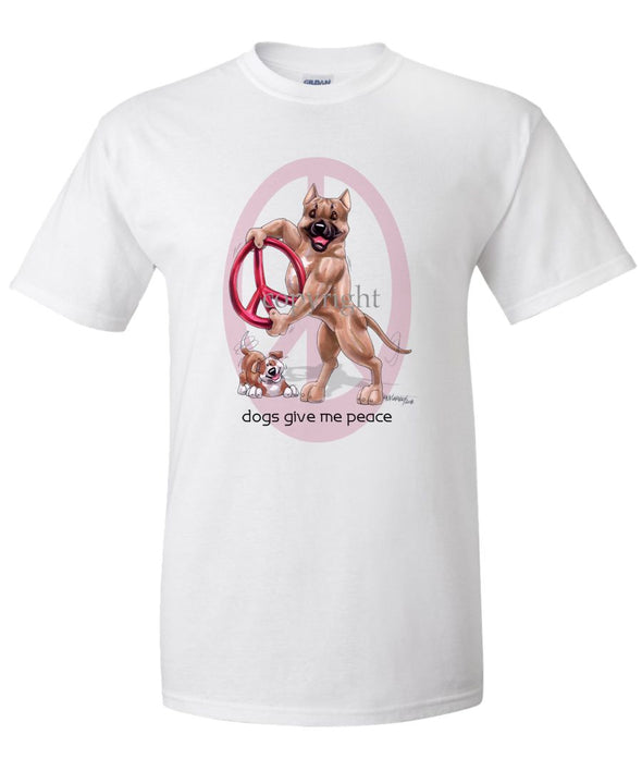 American Staffordshire Terrier - Peace Dogs - T-Shirt