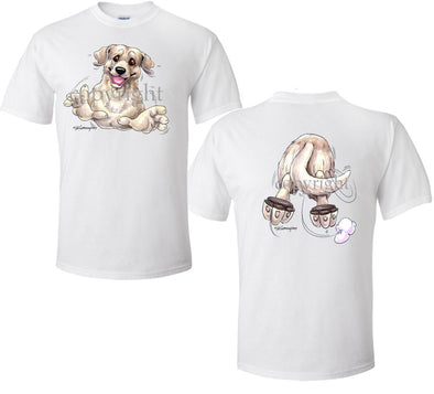 Labrador Retriever  Yellow - Coming and Going - T-Shirt (Double Sided)
