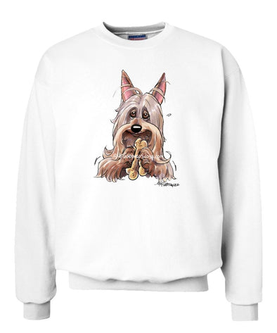 Silky Terrier - Holding Bone - Mike's Faves - Sweatshirt