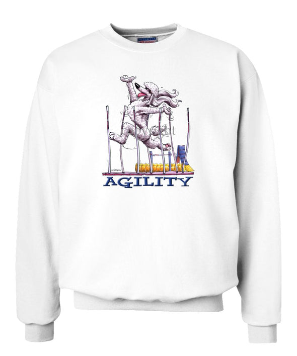 Poodle  White - Agility Weave II - Sweatshirt