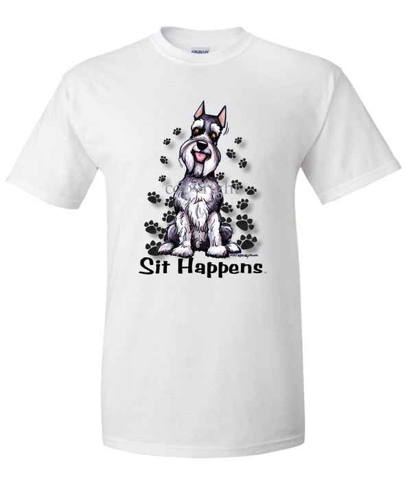 Schnauzer - Sit Happens - T-Shirt