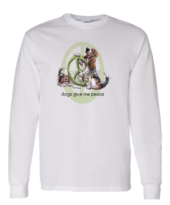 Basset Hound - Peace Dogs - Long Sleeve T-Shirt