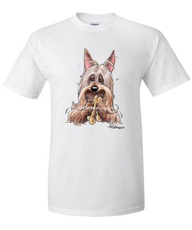 Silky Terrier - Holding Bone - Mike's Faves - T-Shirt