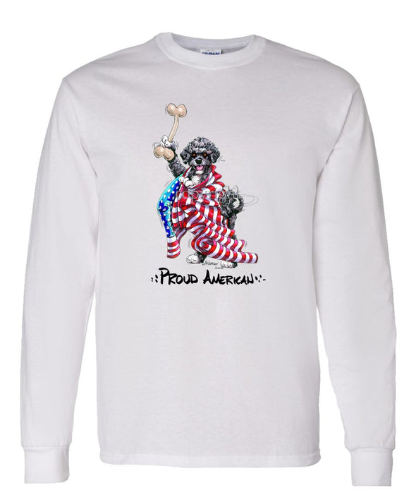 Portuguese Water Dog - Proud American - Long Sleeve T-Shirt