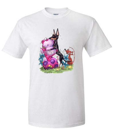 Manchester Terrier - With Toys - Caricature - T-Shirt