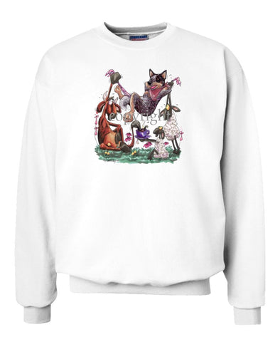 Australian Cattle Dog - Hammock - Caricature - Sweatshirt