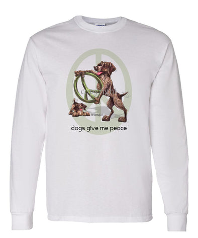 German Shorthaired Pointer - Peace Dogs - Long Sleeve T-Shirt