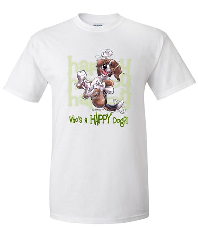 Beagle - Who's A Happy Dog - T-Shirt