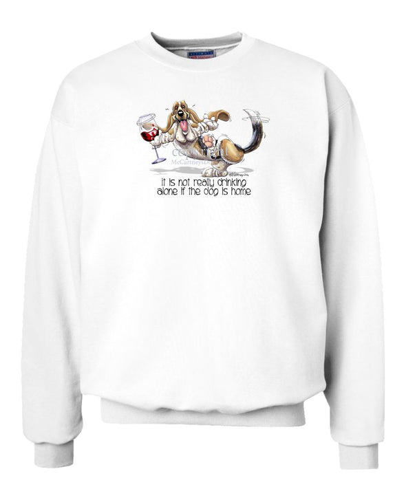 Basset Hound - It's Drinking Alone 2 - Sweatshirt