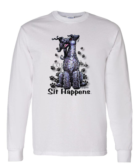 Kerry Blue Terrier - Sit Happens - Long Sleeve T-Shirt