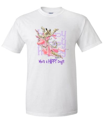 Afghan Hound - Who's A Happy Dog - T-Shirt