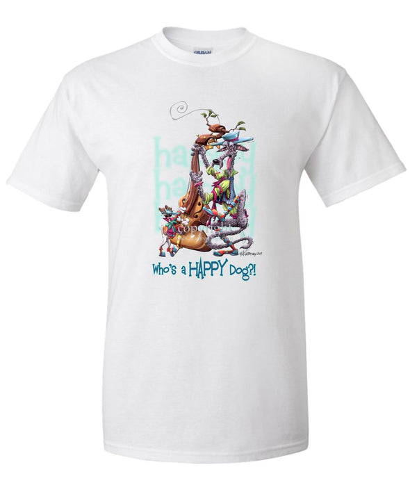 Scottish Deerhound - Who's A Happy Dog - T-Shirt