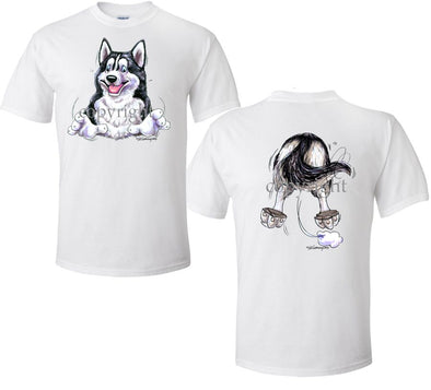 Siberian Husky - Coming and Going - T-Shirt (Double Sided)