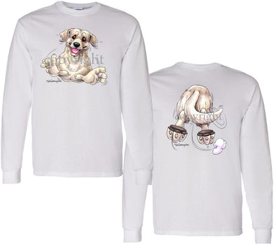 Labrador Retriever  Yellow - Coming and Going - Long Sleeve T-Shirt (Double Sided)