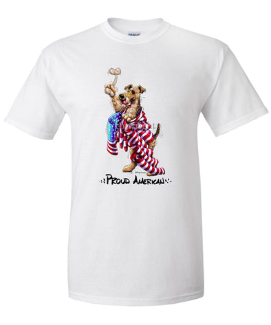Airedale Terrier - Proud American - T-Shirt
