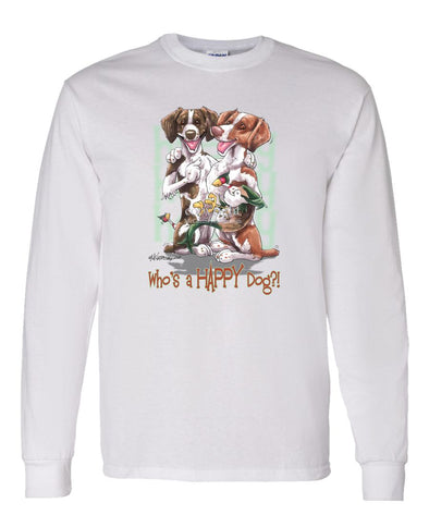 Brittany - Who's A Happy Dog - Long Sleeve T-Shirt