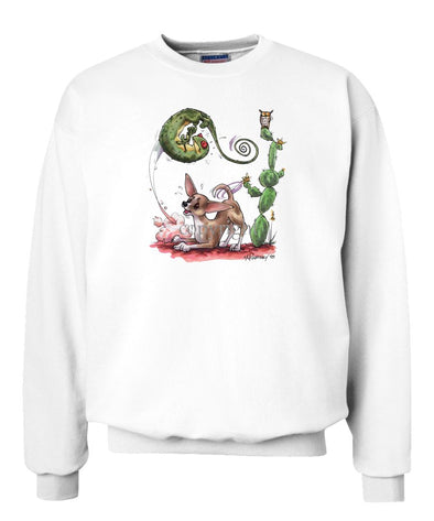 Chihuahua  Smooth - Chasing Lizard - Caricature - Sweatshirt