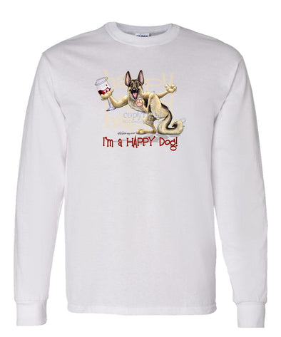 German Shepherd - 2 - Who's A Happy Dog - Long Sleeve T-Shirt