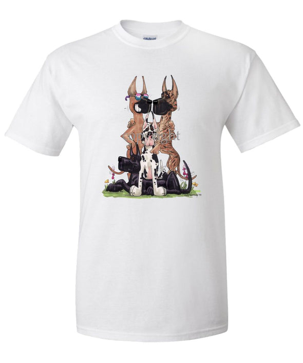 Great Dane - Group Vinage - Caricature - T-Shirt