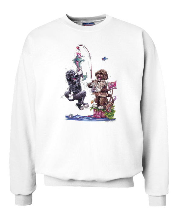 Portuguese Water Dog - Group Fishing - Caricature - Sweatshirt