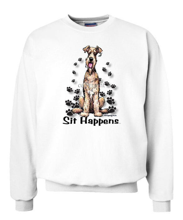 Airedale Terrier - Sit Happens - Sweatshirt