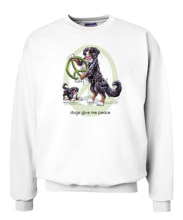 Bernese Mountain Dog - Peace Dogs - Sweatshirt