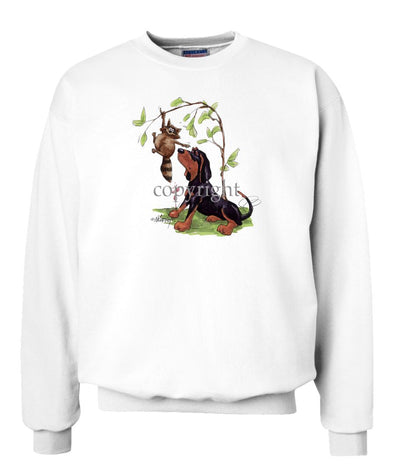 Black And Tan Coonhound - Caricature - Sweatshirt