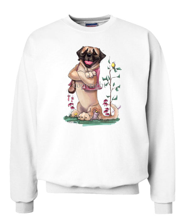 Mastiff - Sitting With Vest On - Caricature - Sweatshirt