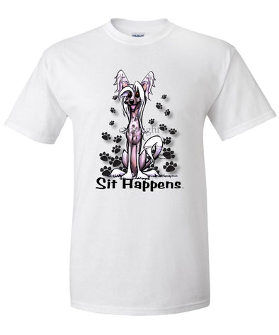 Chinese Crested - Sit Happens - T-Shirt
