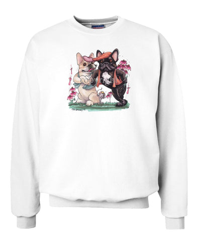 French Bulldog - Group Hats And Vests - Caricature - Sweatshirt