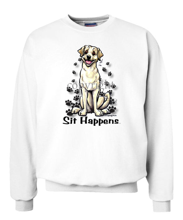 Labrador Retriever  Yellow - Sit Happens - Sweatshirt